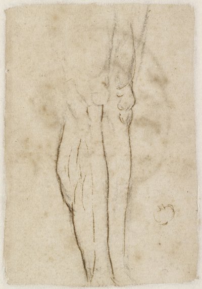 Verso: Schizzo di un paio di gambe da Raffaello Sanzio Raphael